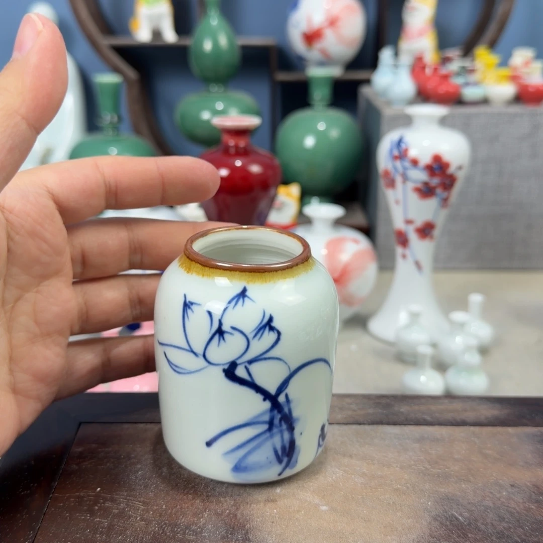 陶瓷手工小花器摆件