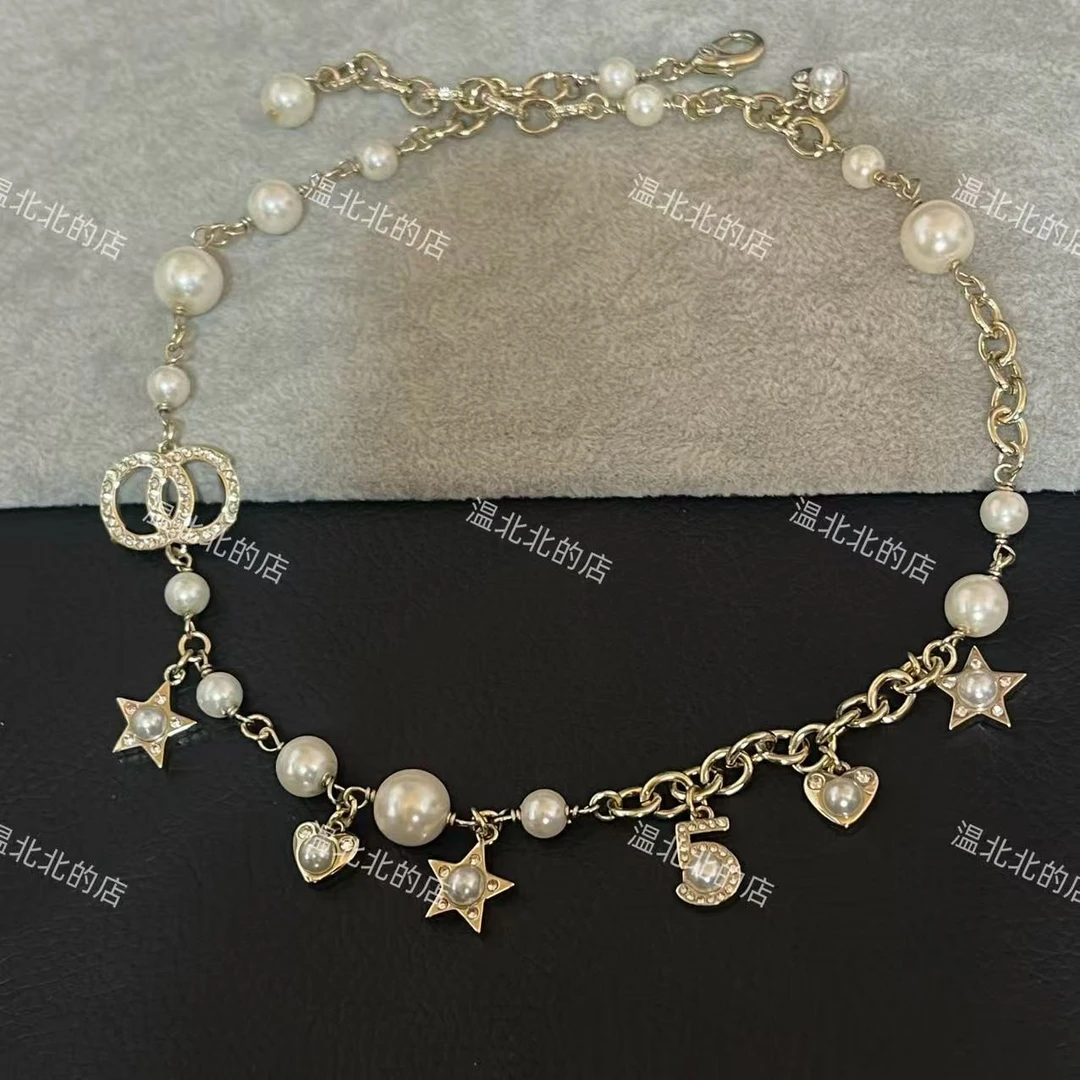 铜合金项链 XL044项链 五号流苏五角星项链气质轻奢时尚百搭手工