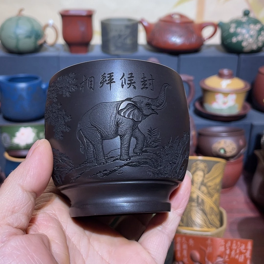原矿紫砂手工主人杯