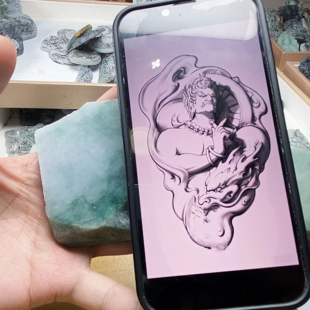 S***°定制翡翠未镶嵌此后见客户