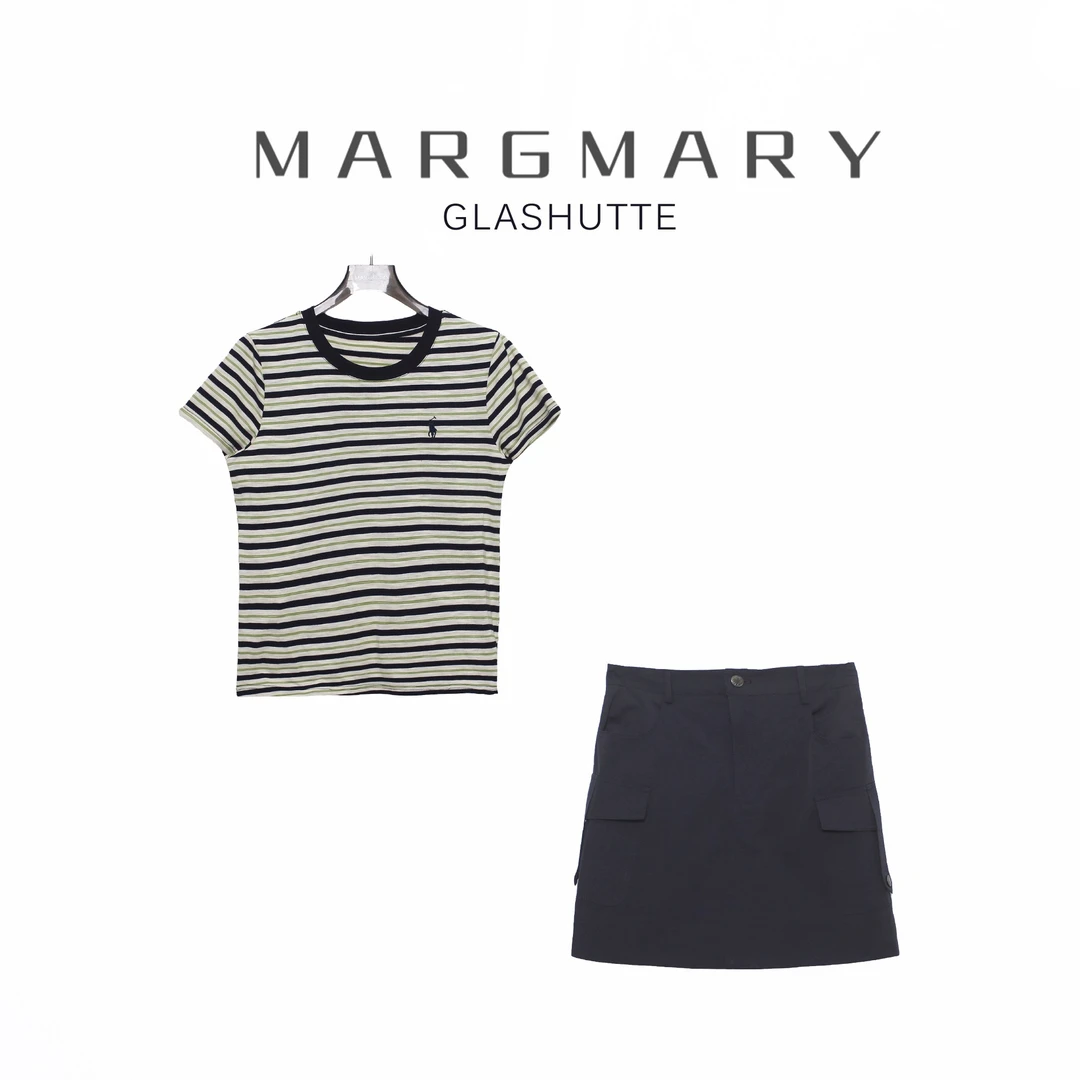 2025夏季设计师新款休闲时尚百搭舒适显瘦轻奢条纹小马套裙