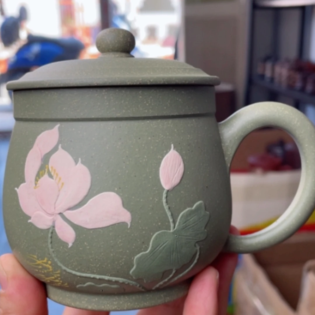【闪购商品】茶杯紫砂宜兴原矿紫砂盖杯
