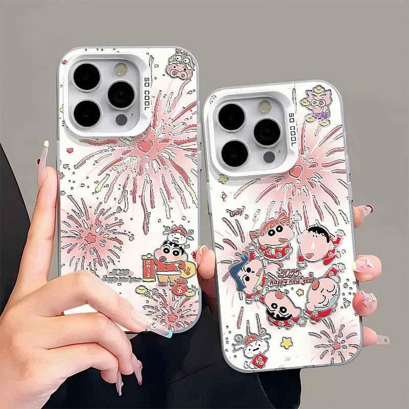 奥菲顿彩色烟花小新适用iphone16元气手机壳华为vivo小米15oppo套