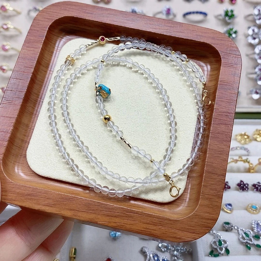 银S925镶嵌颈饰水晶项链774