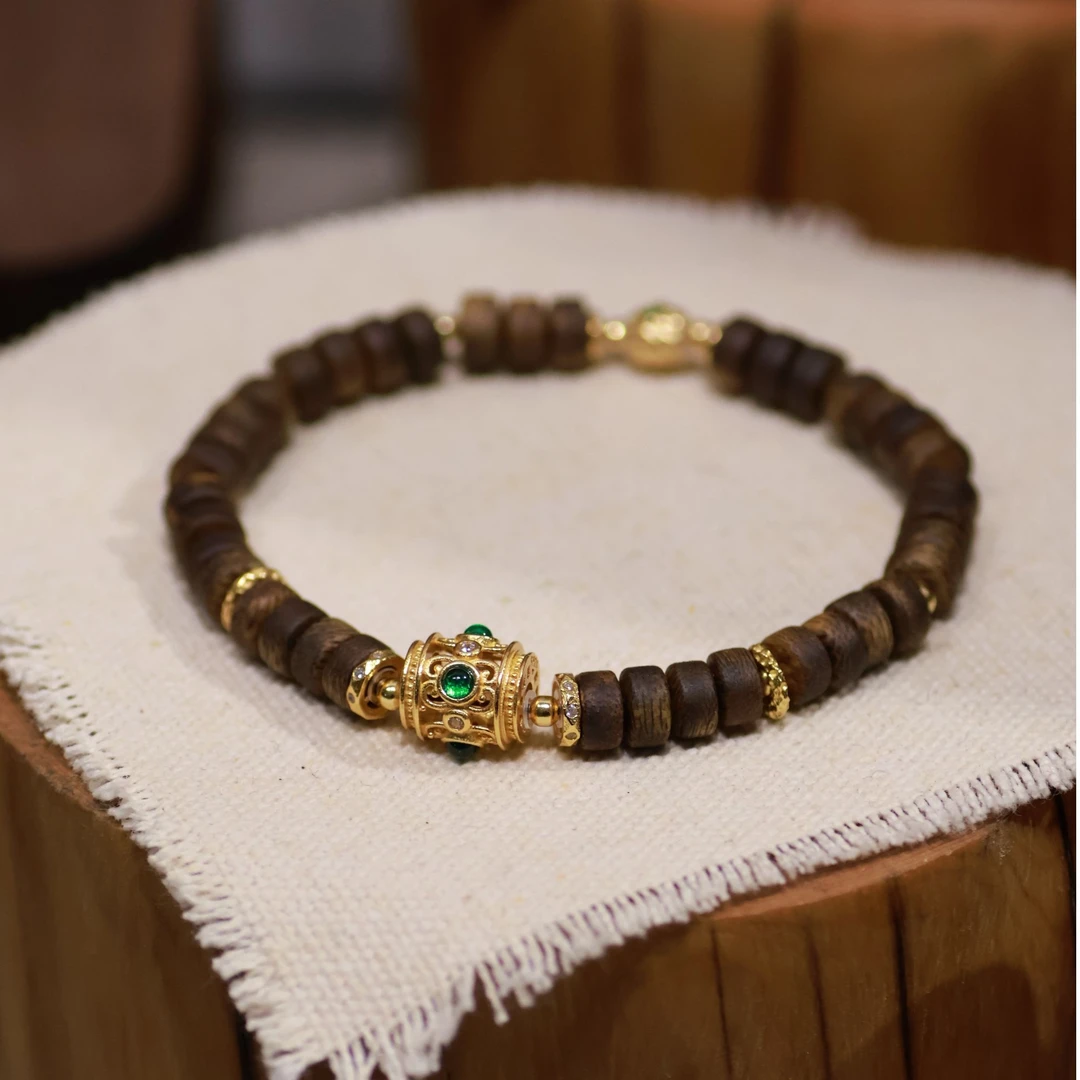 沉香原创设计沉香手串J884【多样性发一】珠径6+mm