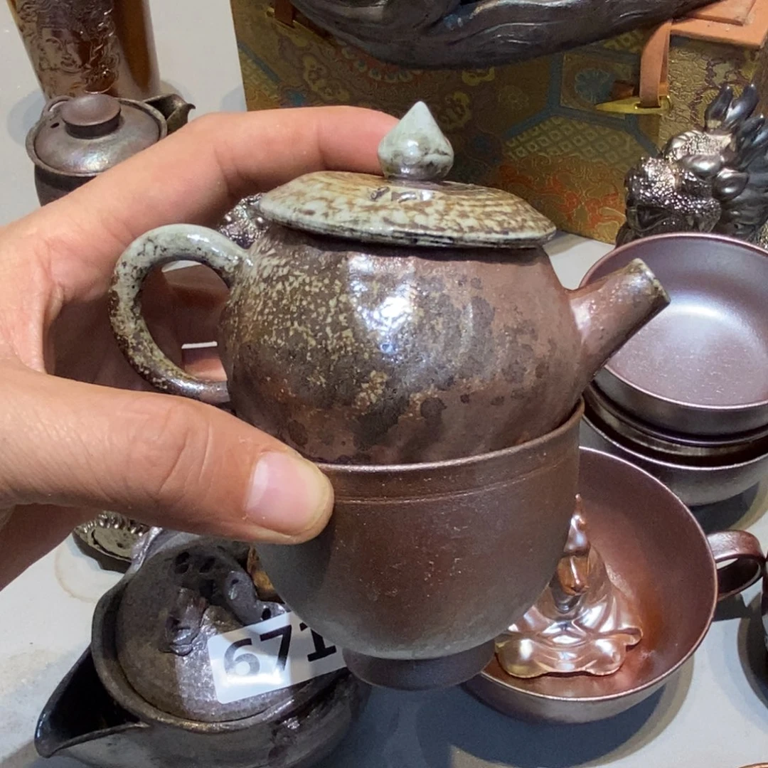 柴烧茶具陶瓷杯子