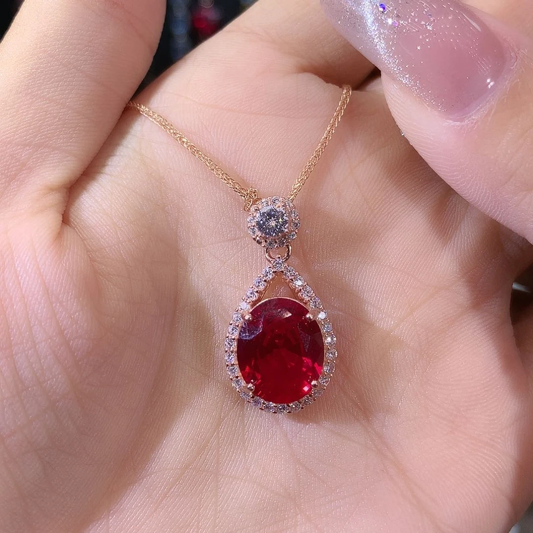 无吊坠925银鸽血红色吊坠1012