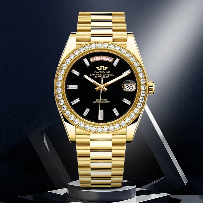 【万象府邸】TD682黑冰糖 轻奢高档时尚夜光全自动机械腕表