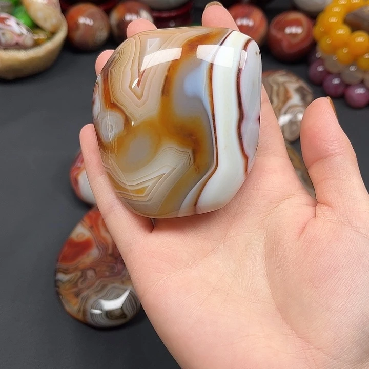 未镶嵌玛瑙/玉髓珠宝奇石双*子