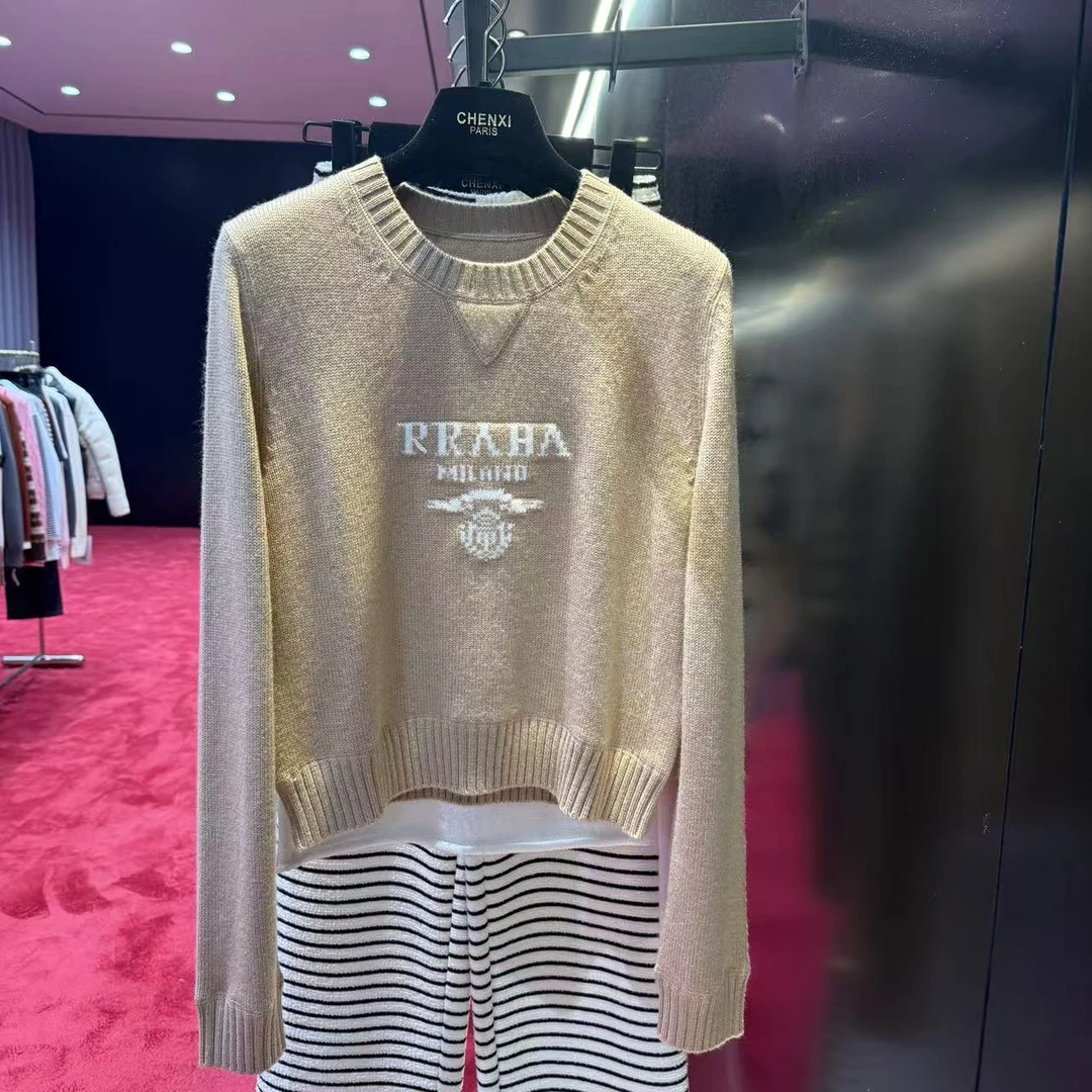 CHENXI 宽松型常规提花常规款针织衫毛衣秋冬宽松设计师 3179