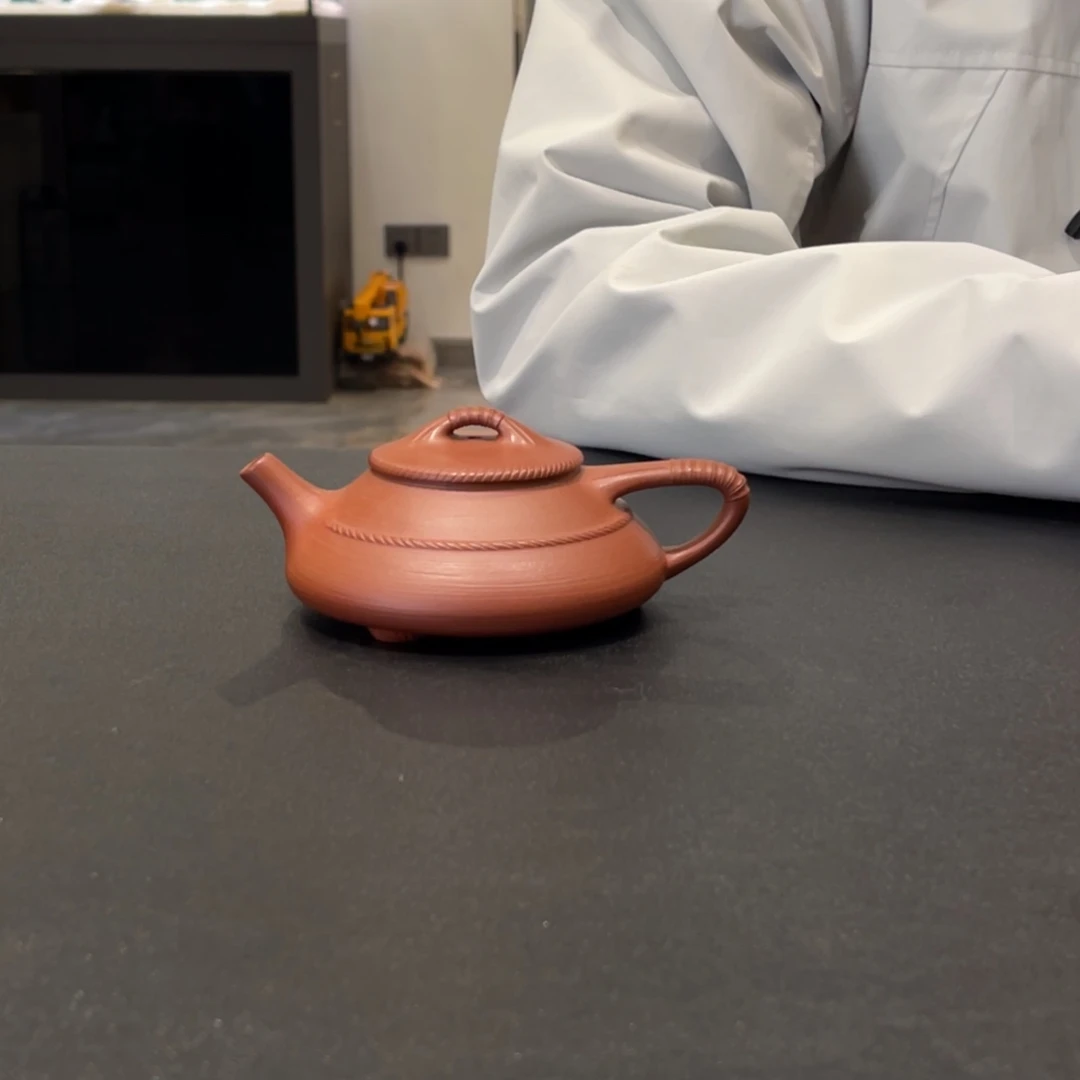 紫砂茶壶择砂线瓢壶