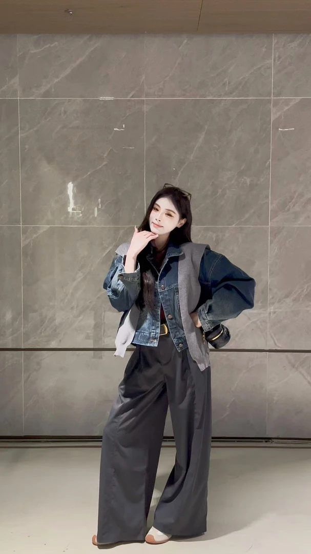 韩版阔腿裤女2025早秋新款宽松遮肉显瘦休闲裤气质时尚百搭直筒裤