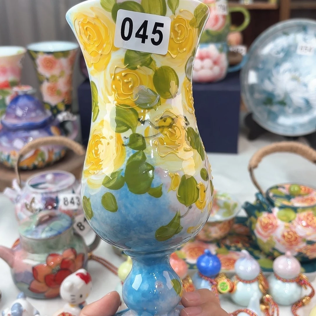 景德镇手绘高温釉下彩陶瓷茶具