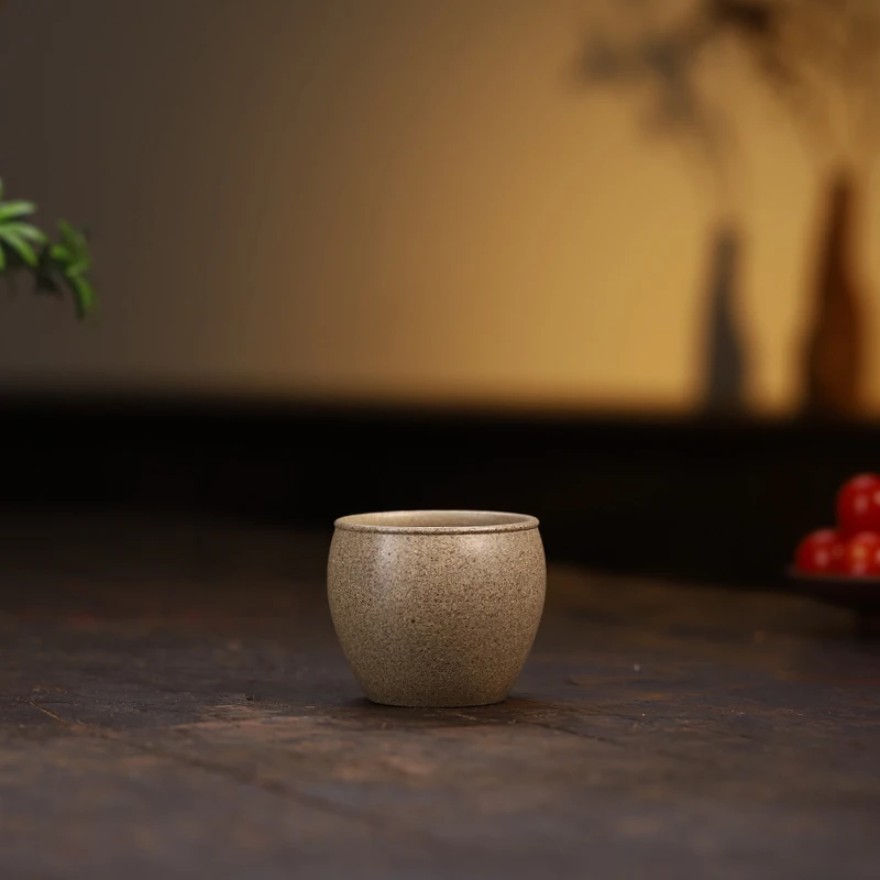 丨光素杯 泥料体验款 豆青砂小缸杯 紫砂杯