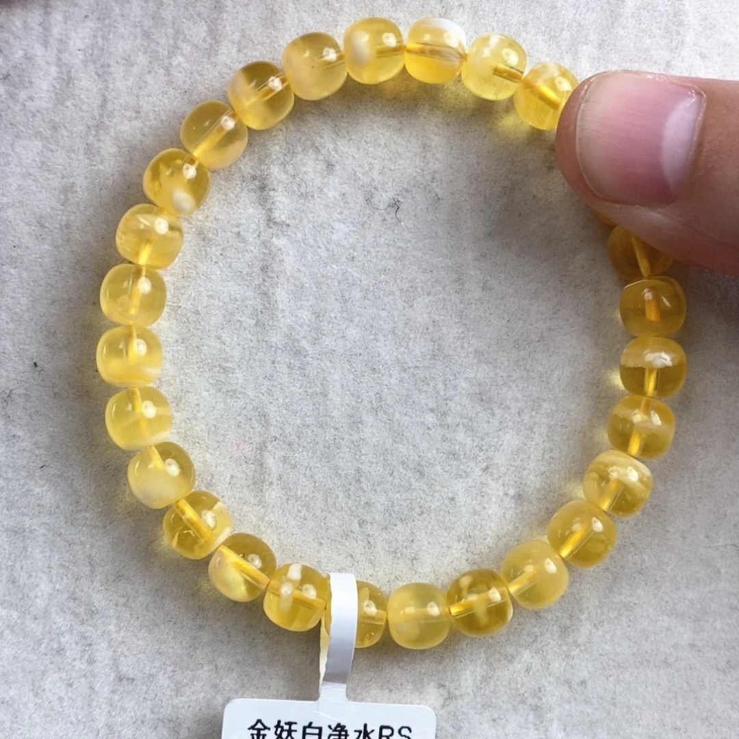 琥珀手链未镶嵌微微瑕