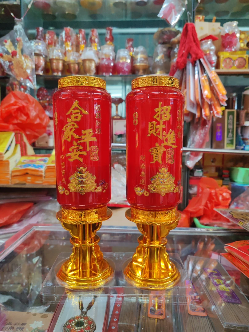 高脚金底水晶y烛