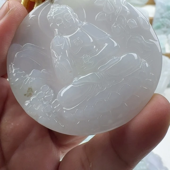 翡翠未镶嵌颈饰天然缅甸A货翡翠