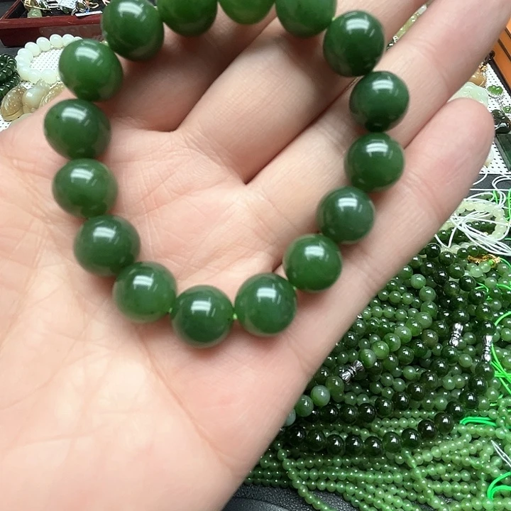 和田玉（糖玉）手串未镶嵌慧*