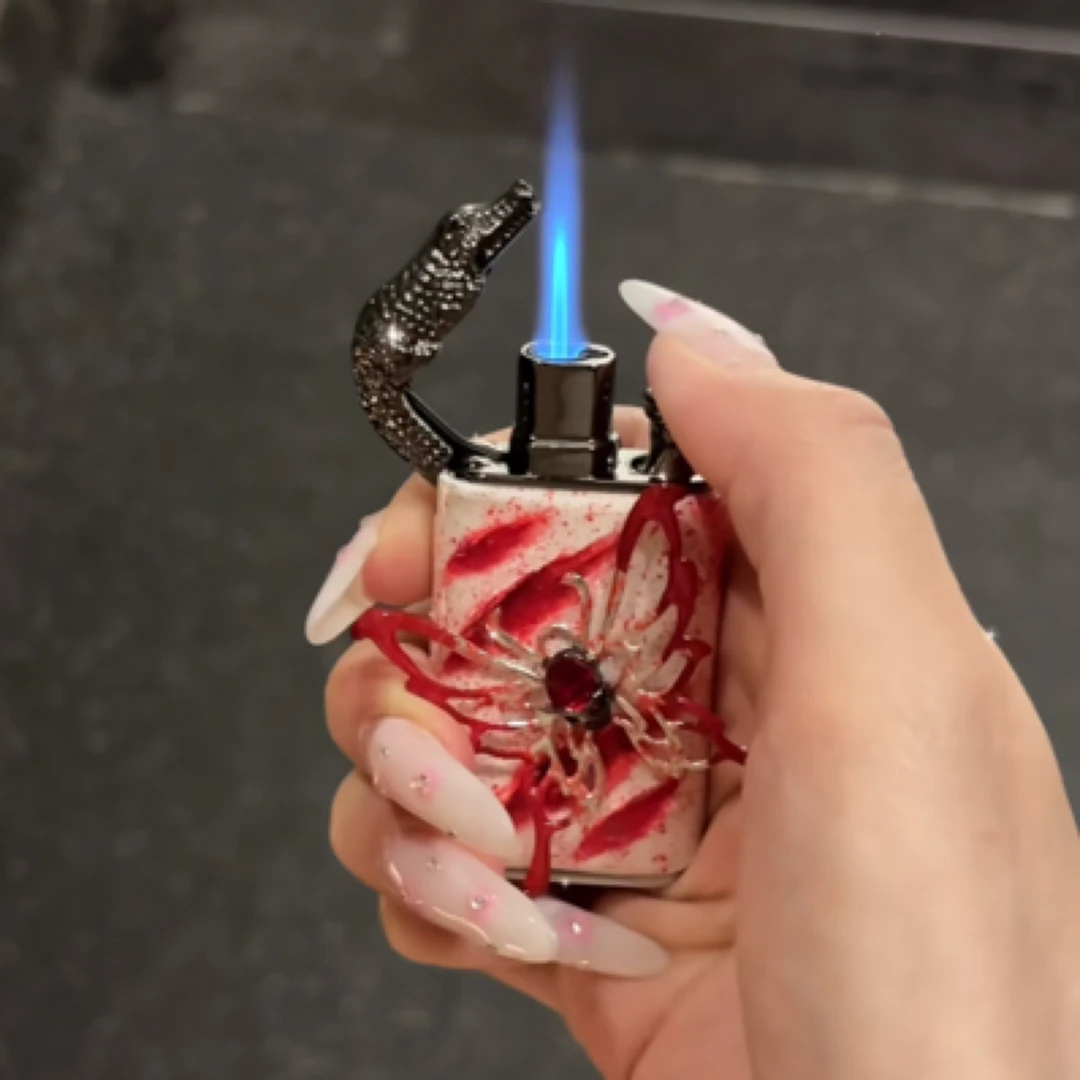 手作双火头金属机身可充气高颜值打火机礼物