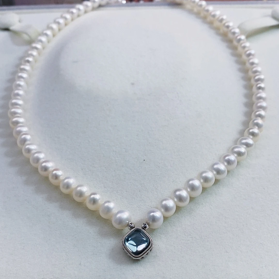 未镶嵌特价福利银极光妈妈链6.5-7m m淡水珍珠