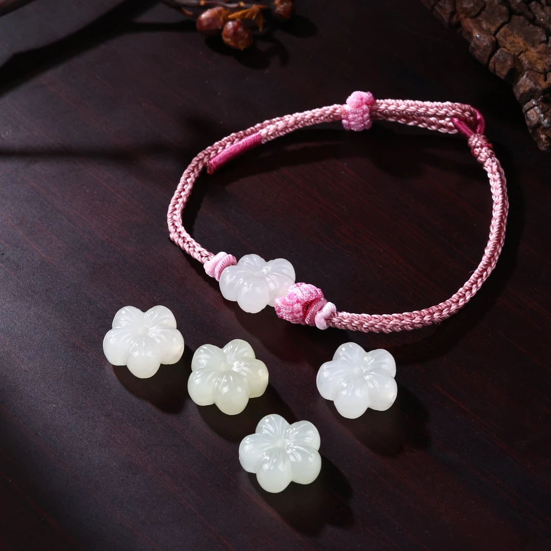 【举石臻选】TA0506-1980-82和田玉手绳（一件/多样性发/约12*6mm）H