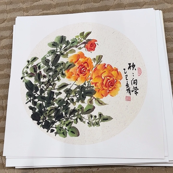 国画花鸟等图案和50.50