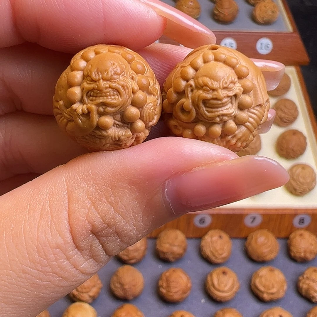 核桃17左右猴头核桃祥龙伏虎一对全品