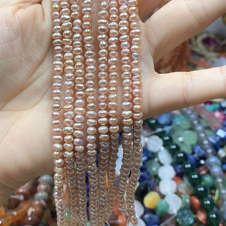 玛瑙/玉髓未镶嵌珠宝半成品卡4淡水珍珍一条