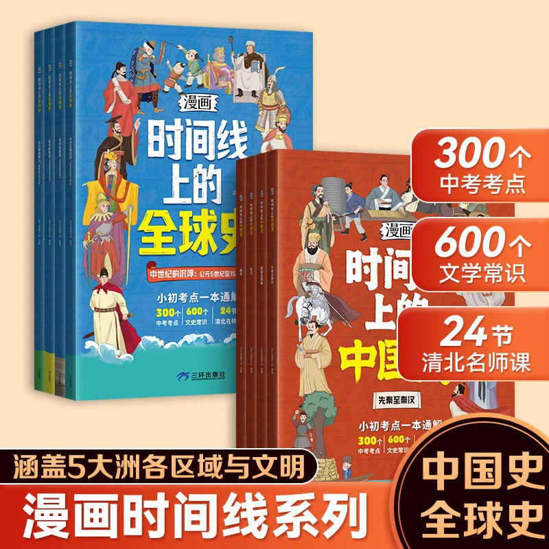 正版漫画版时间线上的全球史时间线上的中国史小初考点一本通解中