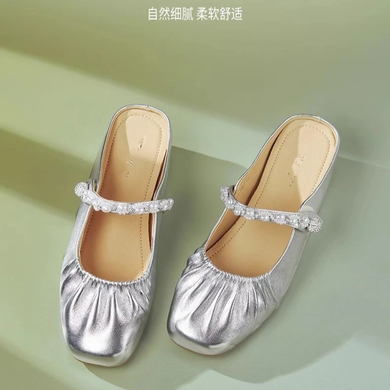 【旗舰新品】包头拖芭蕾变奏曲内增高软底包头半拖鞋女外穿凉拖穆