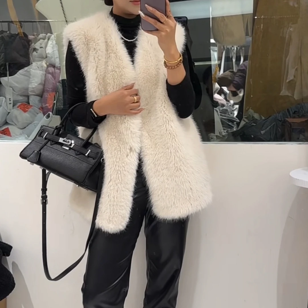 人造皮草 Nana 娜娜家环保毛马甲003