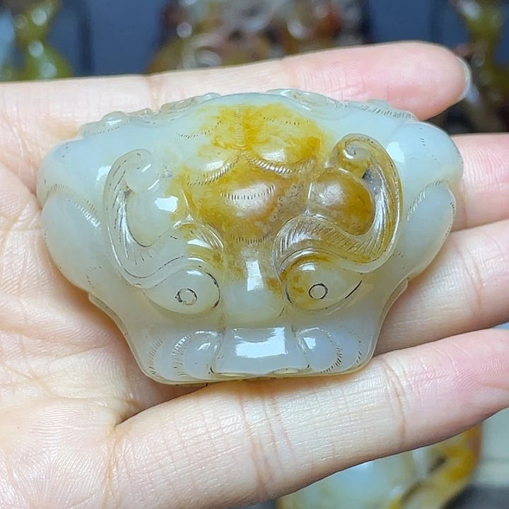 三***哥和田玉未镶嵌挂件
