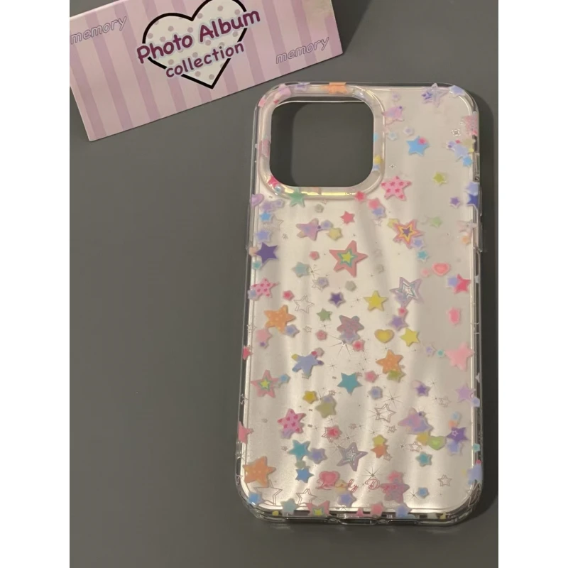 奥菲顿梦幻彩色星星适用iPhone16promax手机壳15苹果14锡纸12套13