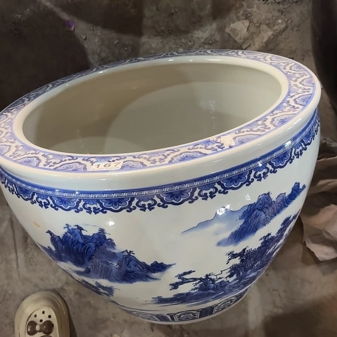 缸56青花江南167瑕疵陶瓷