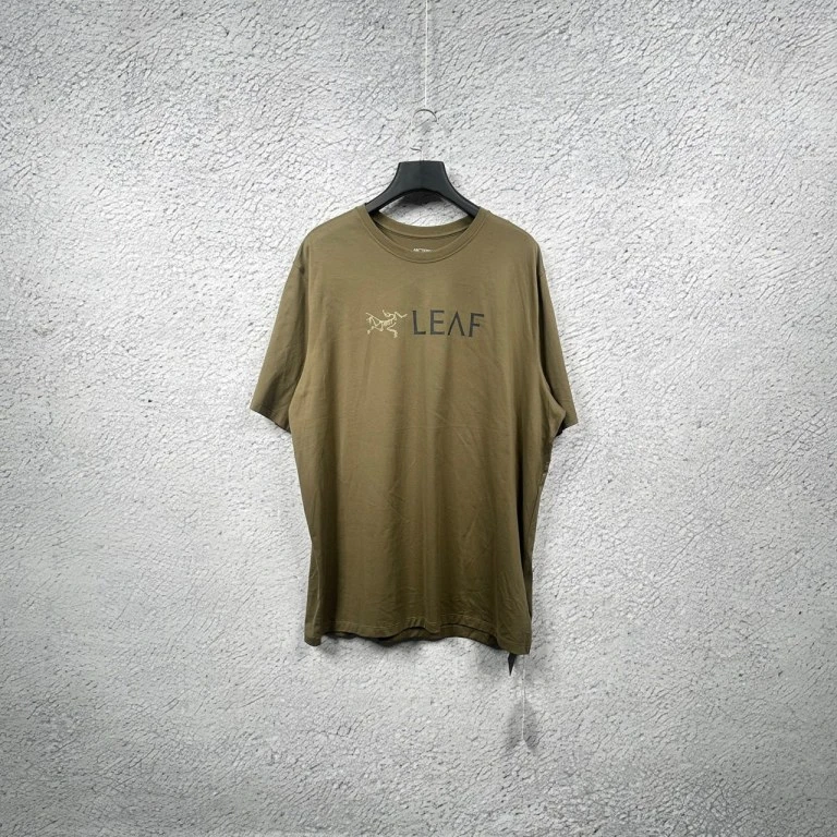 99新 ARC'TERYX/始祖鸟 橄榄绿色 军鸟胸前Logo短袖体恤 XXL