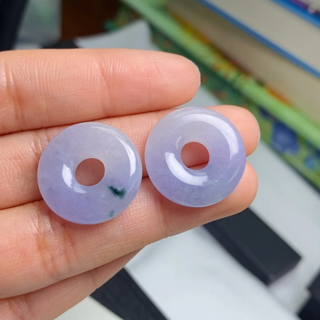 翡翠耳饰未镶嵌裸石甜甜圈