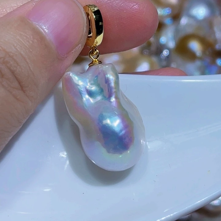 淡水珍珠银S925镶嵌颈饰