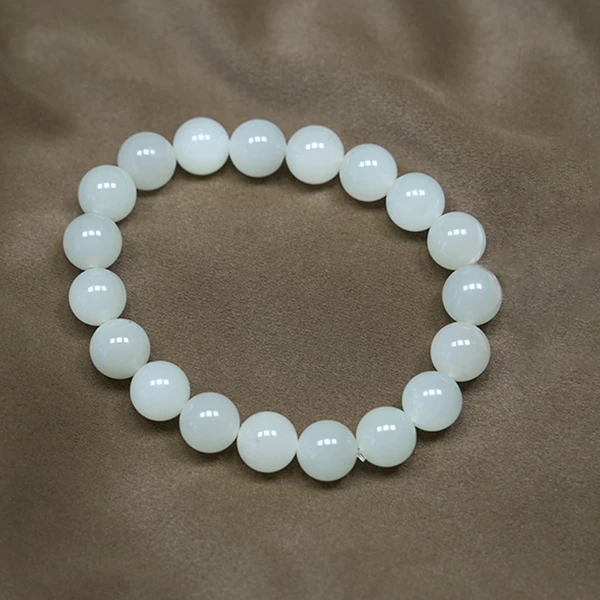 【米叔荐宝】于田料新疆和田玉手串手链海尼拉克玉矿带国检产地证书