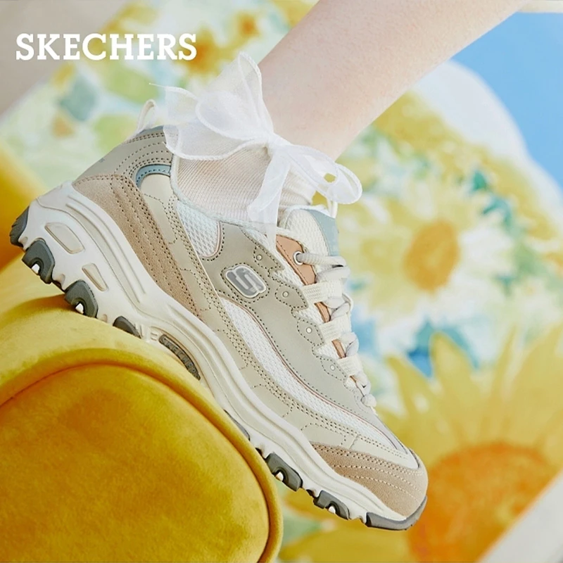 【奶油熊】斯凯奇女鞋厚底修饰腿部线条熊猫鞋旅行逛街休闲鞋流光风