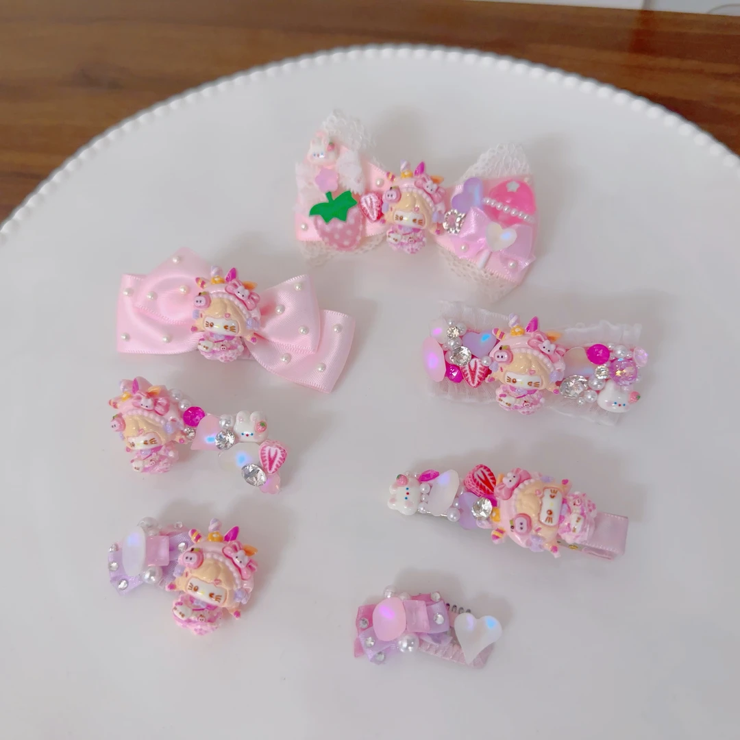 糖果女孩满钻顶夹bb夹可爱卡通宠物发夹马尔济斯西施发饰
