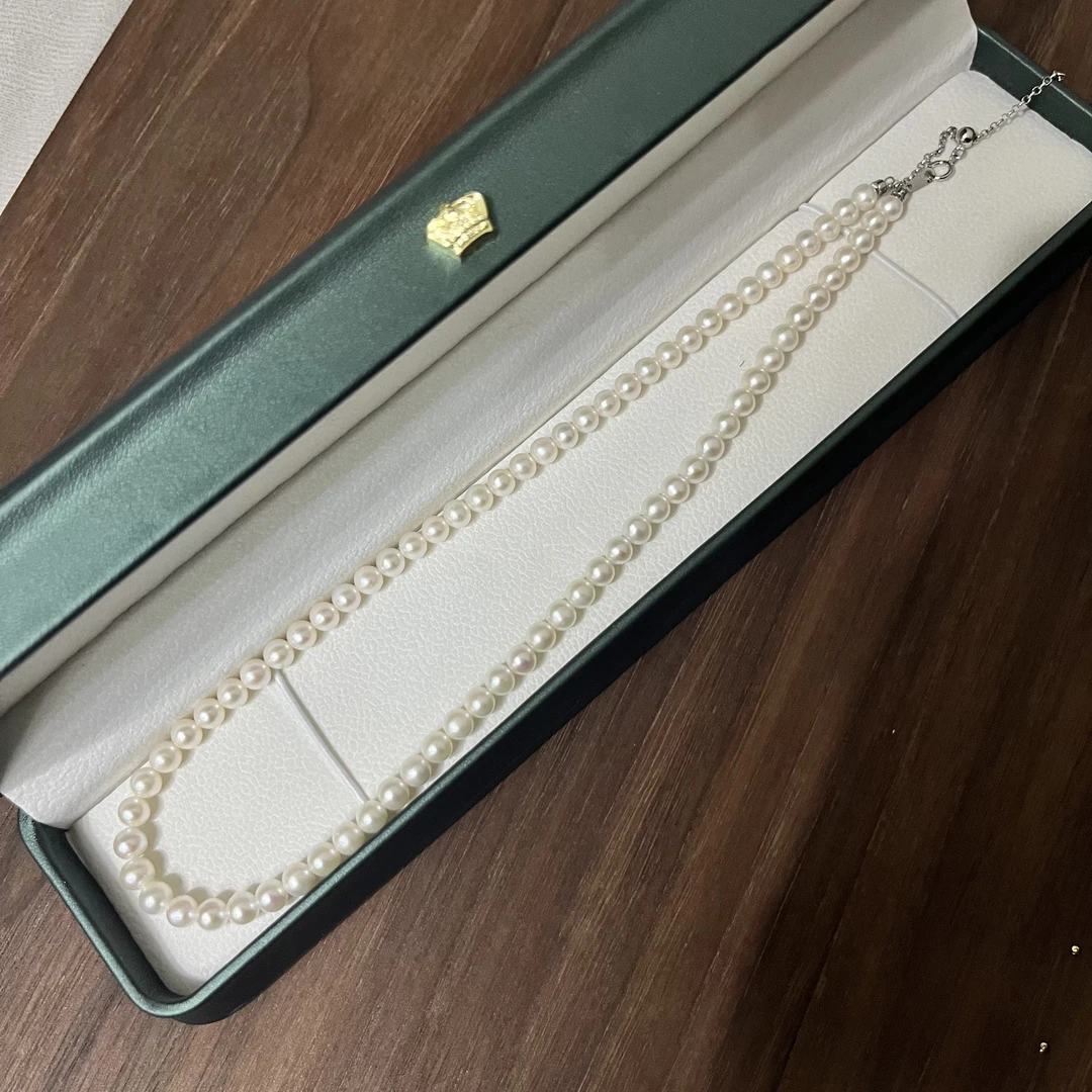 诸暨天然淡水珍珠5-6mm强光炫彩项链气质百搭【ST-35】