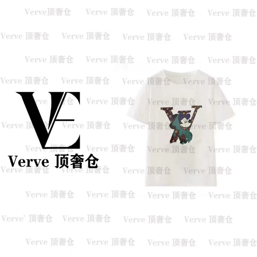 【Verve顶奢仓】023米奇 重工水钻手工彩绘工艺 时尚高级短袖百搭