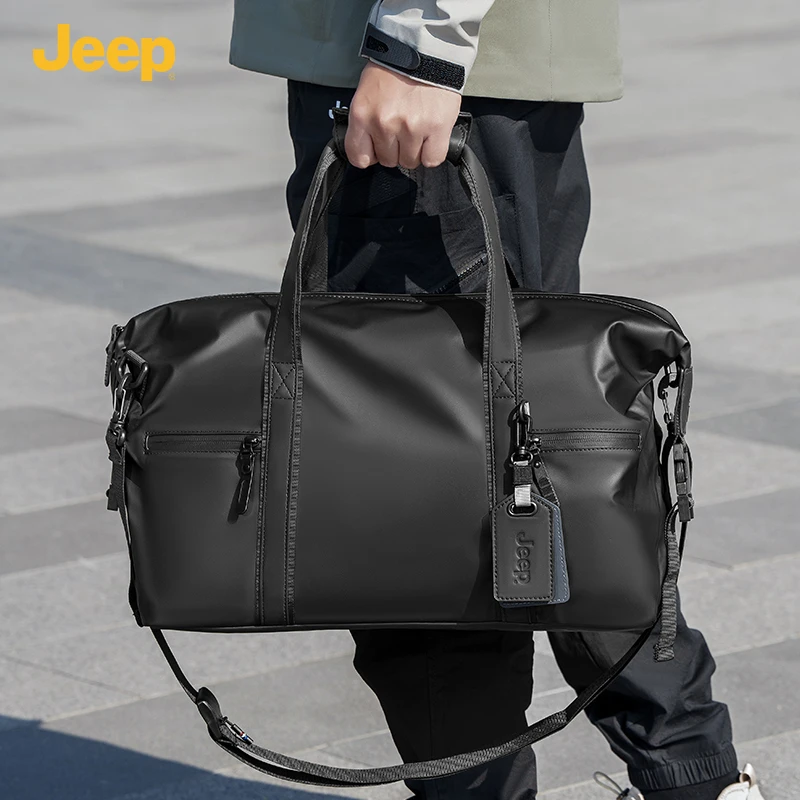 JEEP男士旅行包防泼水斜跨包干湿分离行李包登机旅游包商务出差包