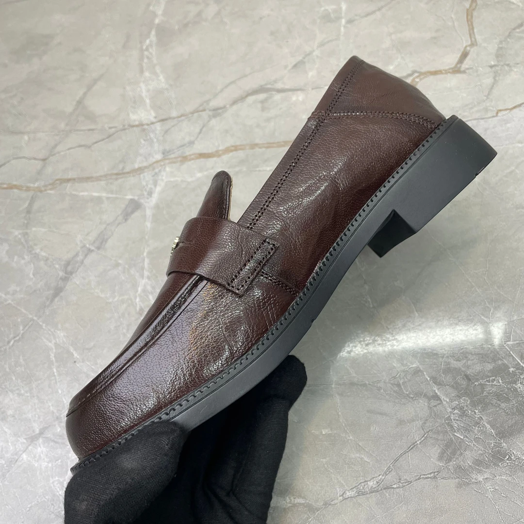 f（孤品）36码粗跟单鞋女(羊皮)33519棕色