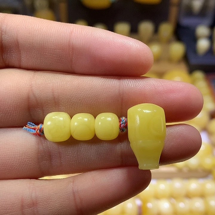 蜜蜡未镶嵌裸石天然俄料黄白花蜜蜡套装8.5-11