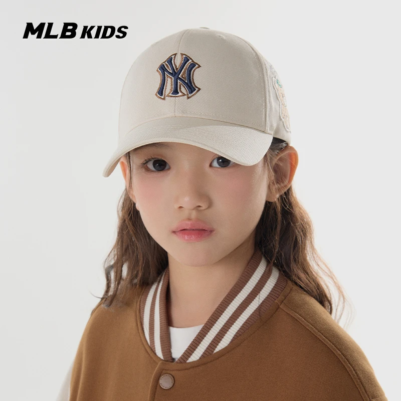MLB儿童官方男女童萌趣可爱刺绣队标皱眉熊棒球帽25新款7ACPC054N