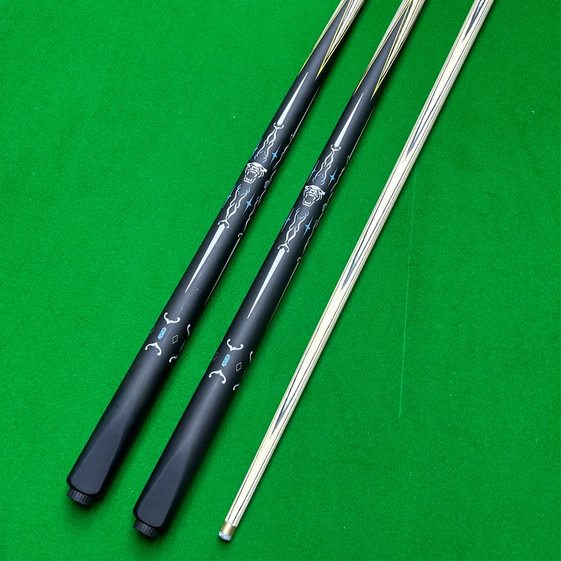 新黑豹台球杆小头杆一体通杆新手入门级中式黑八九球斯诺克专用杆