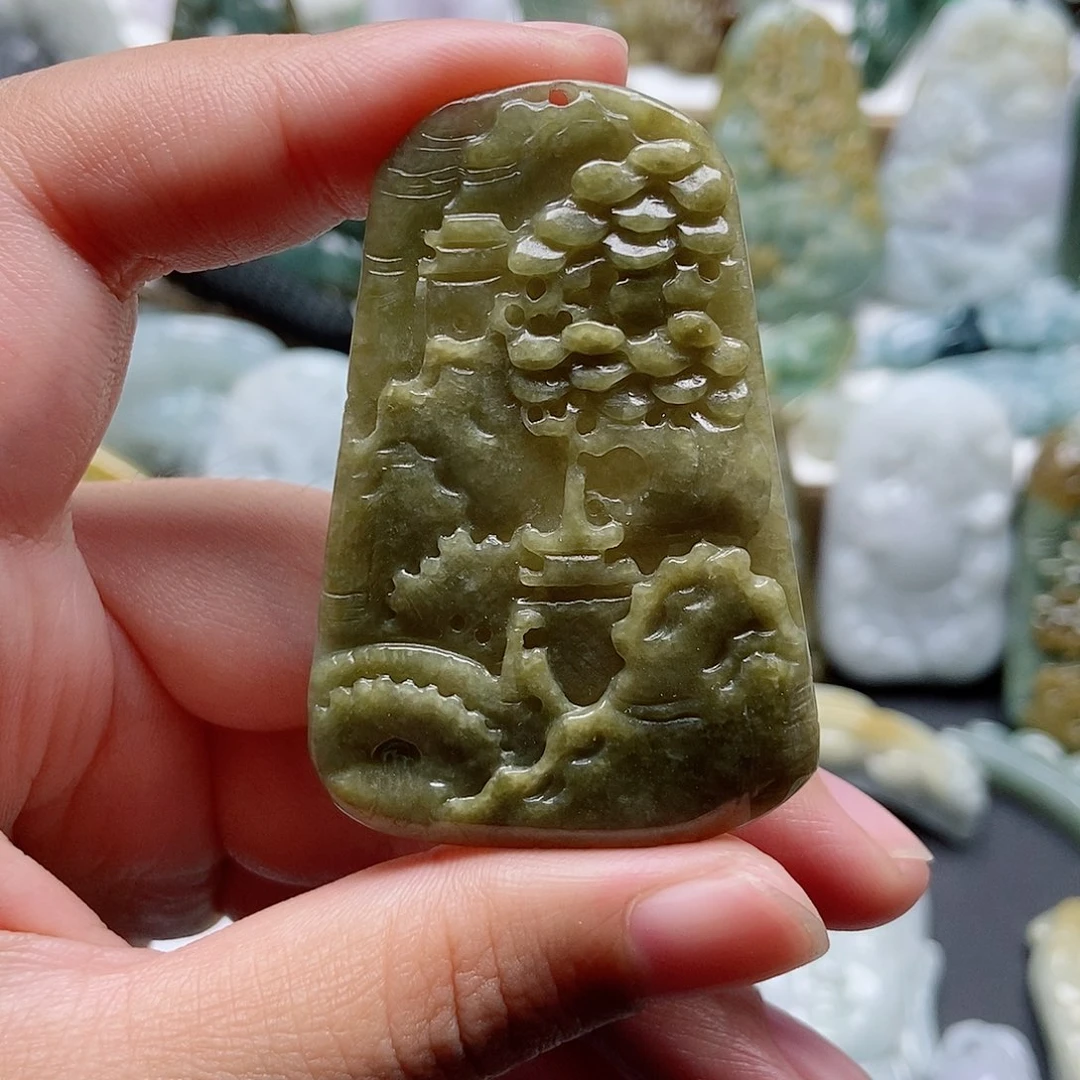 翡翠未镶嵌颈饰翡翠