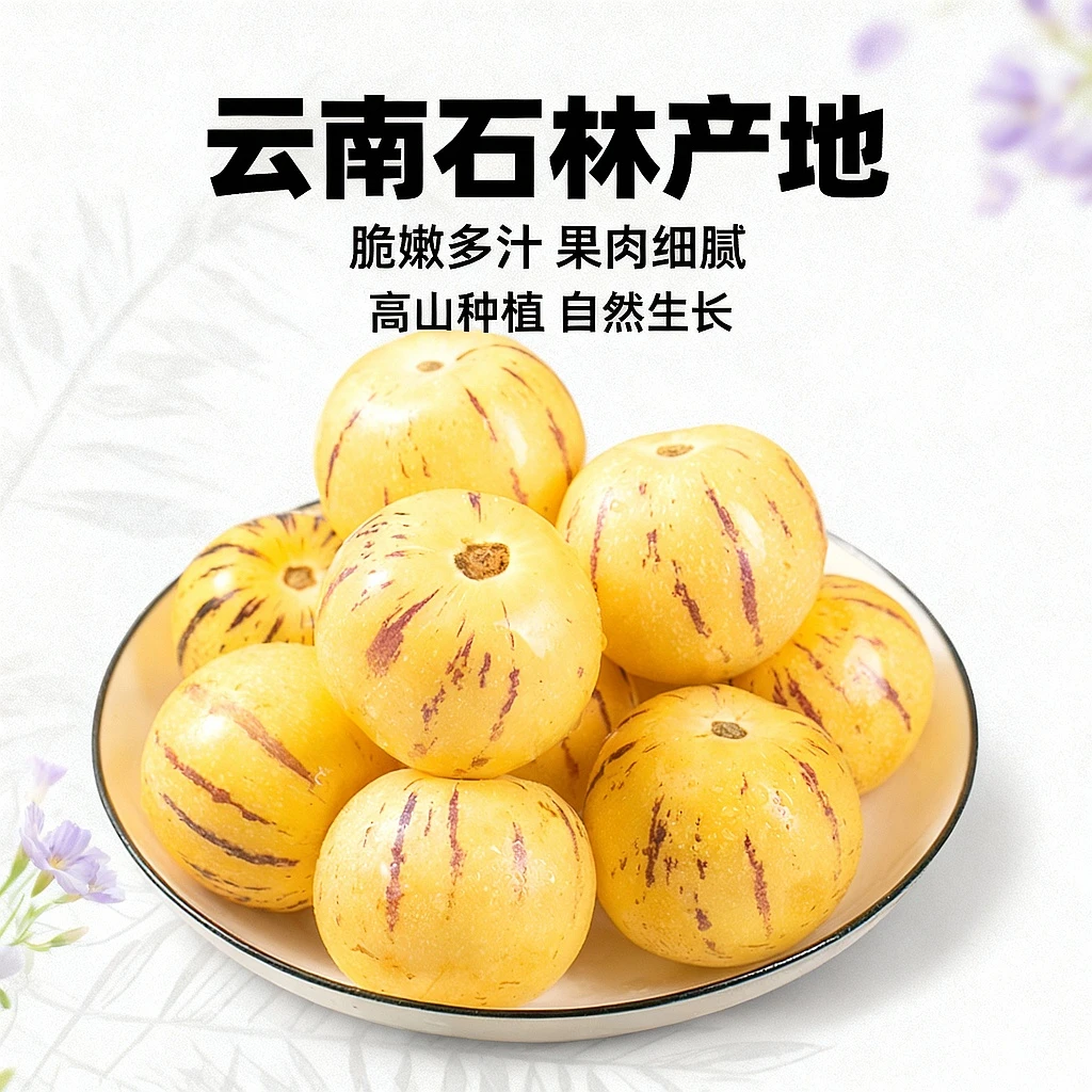 【自然搭档】云南石林人参果1-5斤装新鲜水果皮薄肉厚清甜可口