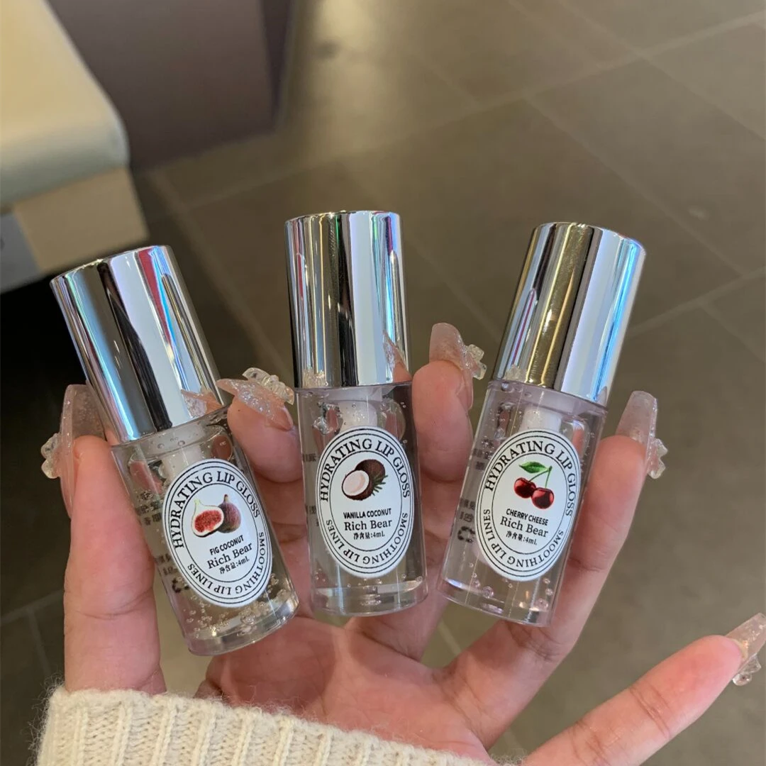 RichBear·樱桃奶酪香草椰子无花果无色唇蜜保湿不粘腻倍润润唇膏